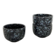 Black and gray ceramic mugs