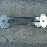 Wall coat rack 2 hooks in chromed metal
