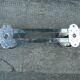 Wall coat rack 2 hooks in chromed metal