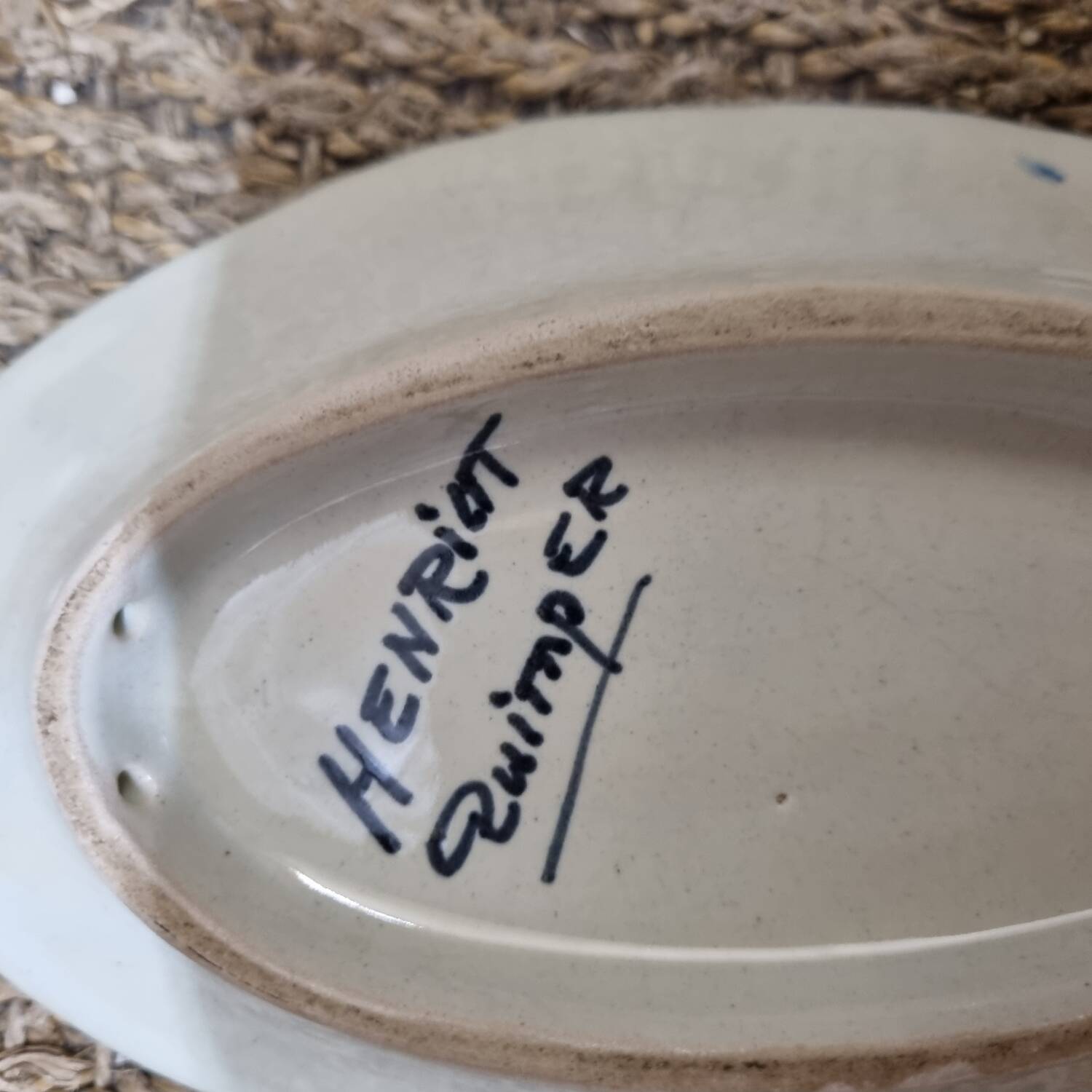 Henriot Quimper Butter Dish, 1930