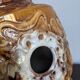 Vintage 70s ceramic floor lamp honey orange