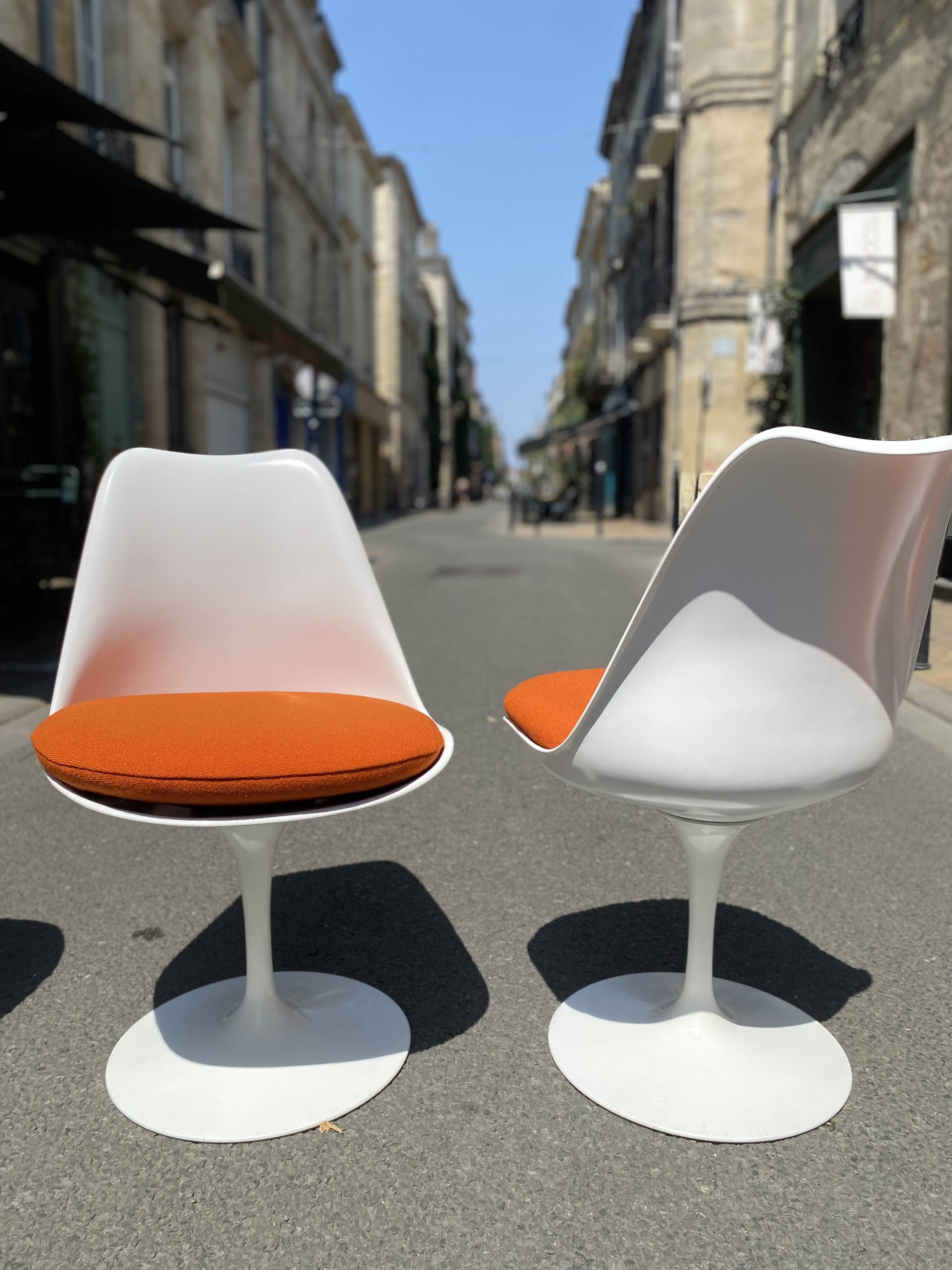 Tulip chairs by eero saarinen for knoll