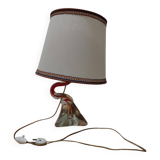 Lampe à poser vintage en verre torsadé