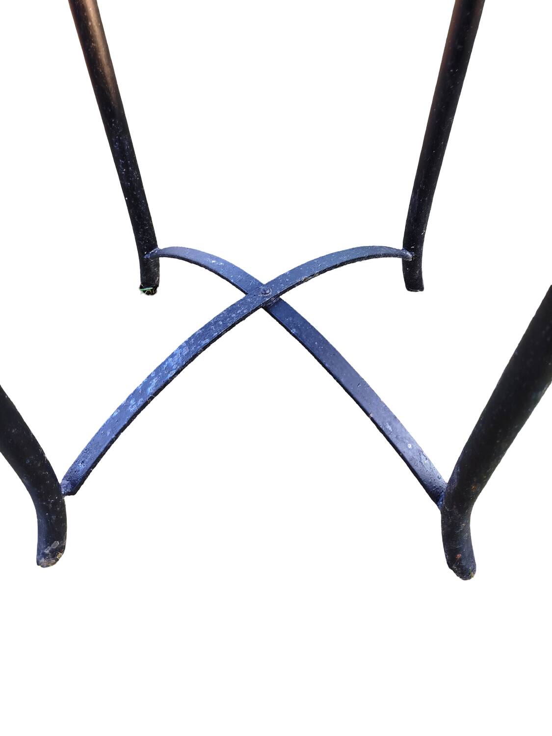 Red wrought iron table 1930