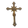 Ornate engraved brass crucifix, Christian cross, Jesus Christ.