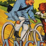 Original litho bike 1896 cycles malinge poster - laulan