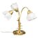 Vintage Brass And Glass Table Lamp, 1980s