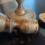 19th century bronze candlesticks
