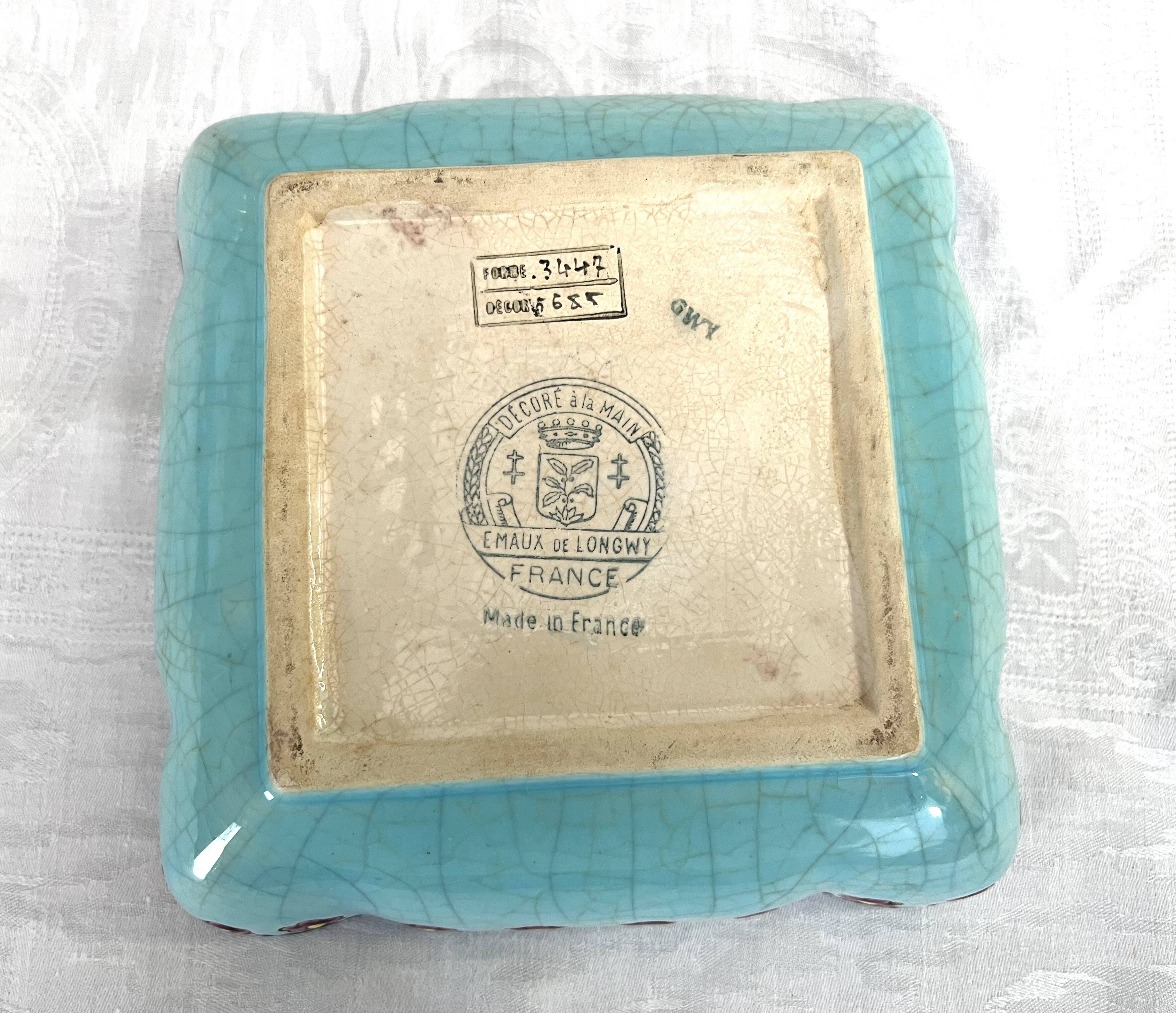 Longwy enamelled earthenware cup