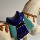 Glazed ceramic horse