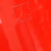Set of 4 Modus red chairs by Tecno
