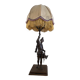 Antique statue lamp "The Hunt Louis XIII" signed LSF