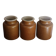 3 vases vintage en grès, intérieur vernissé