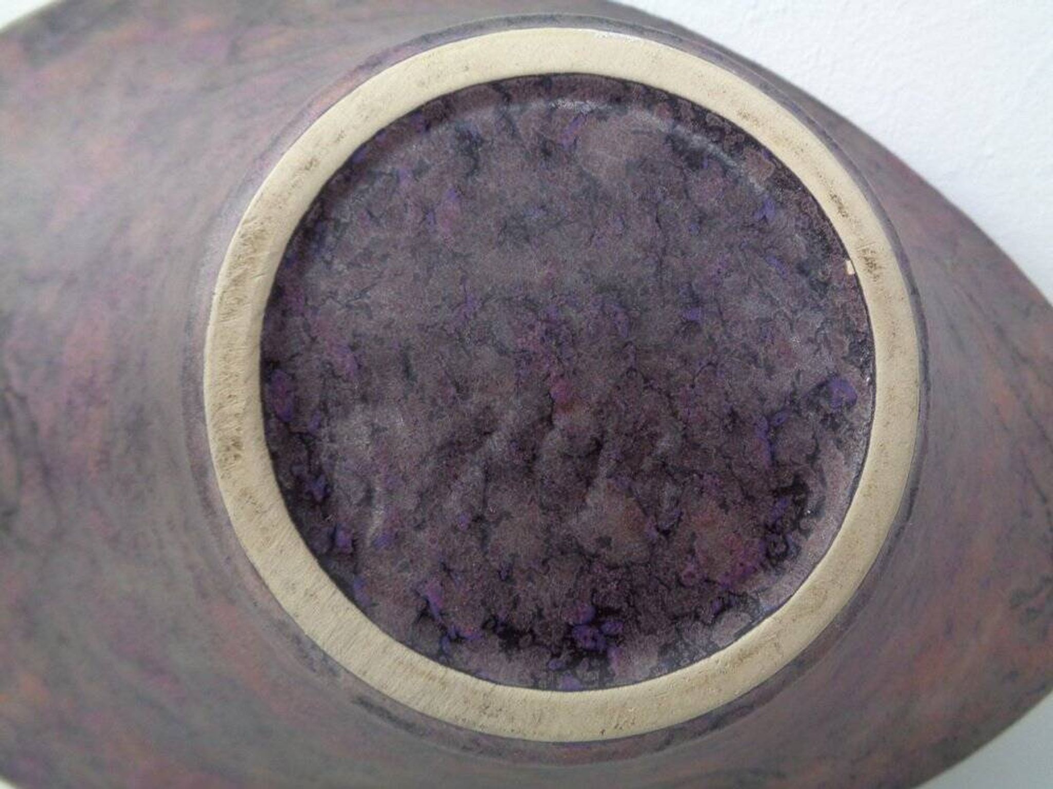 Large purple and black 704 Ruscha art ceramic bowl, Germany, 1960s.