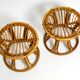Pair of beautiful rare original 1960's Italian bamboo stools