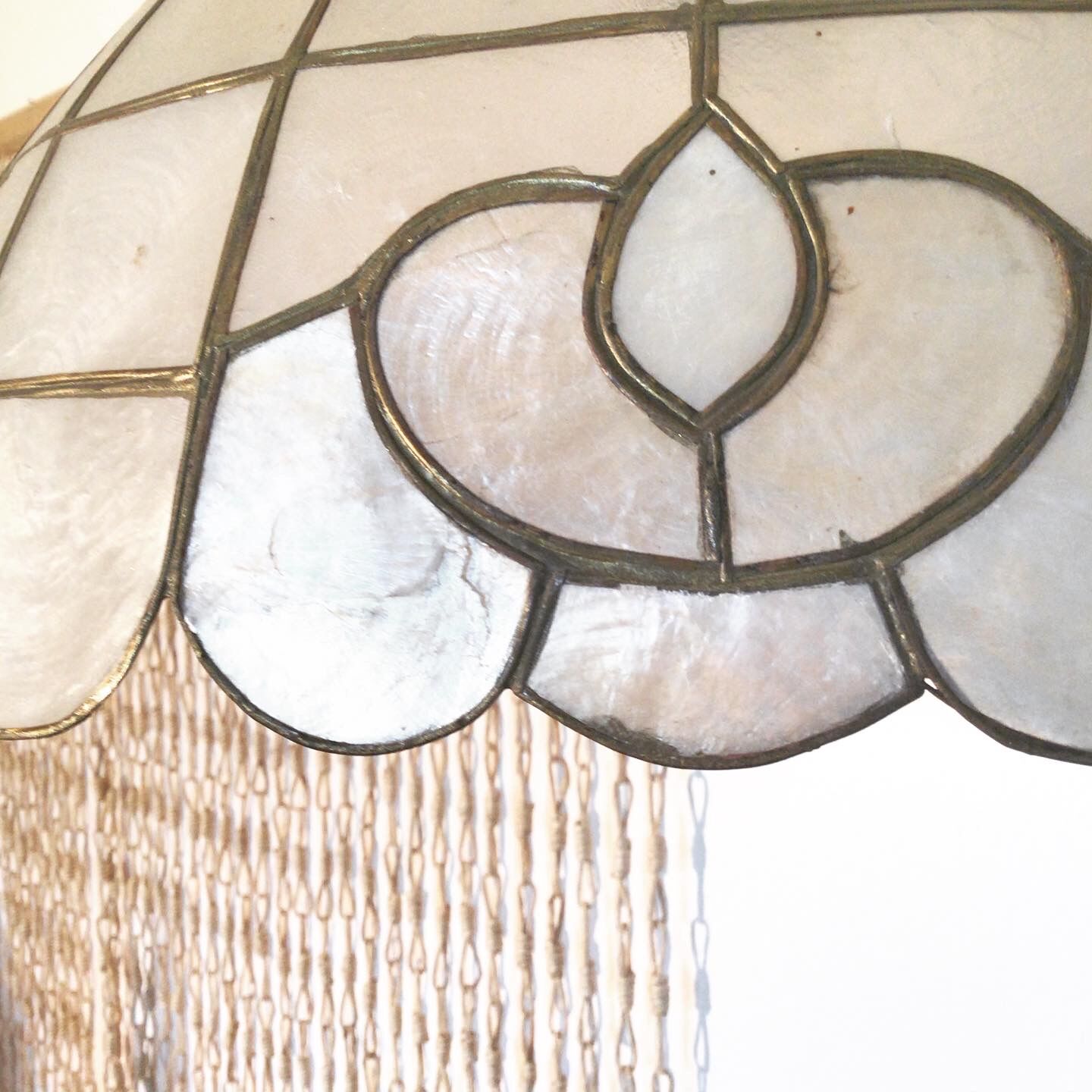 Art Deco mother-of-pearl pendant lamp