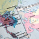 School map - Political South America and USSR