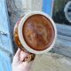 Former wine pitcher in glazed earth style bistrot auberge
