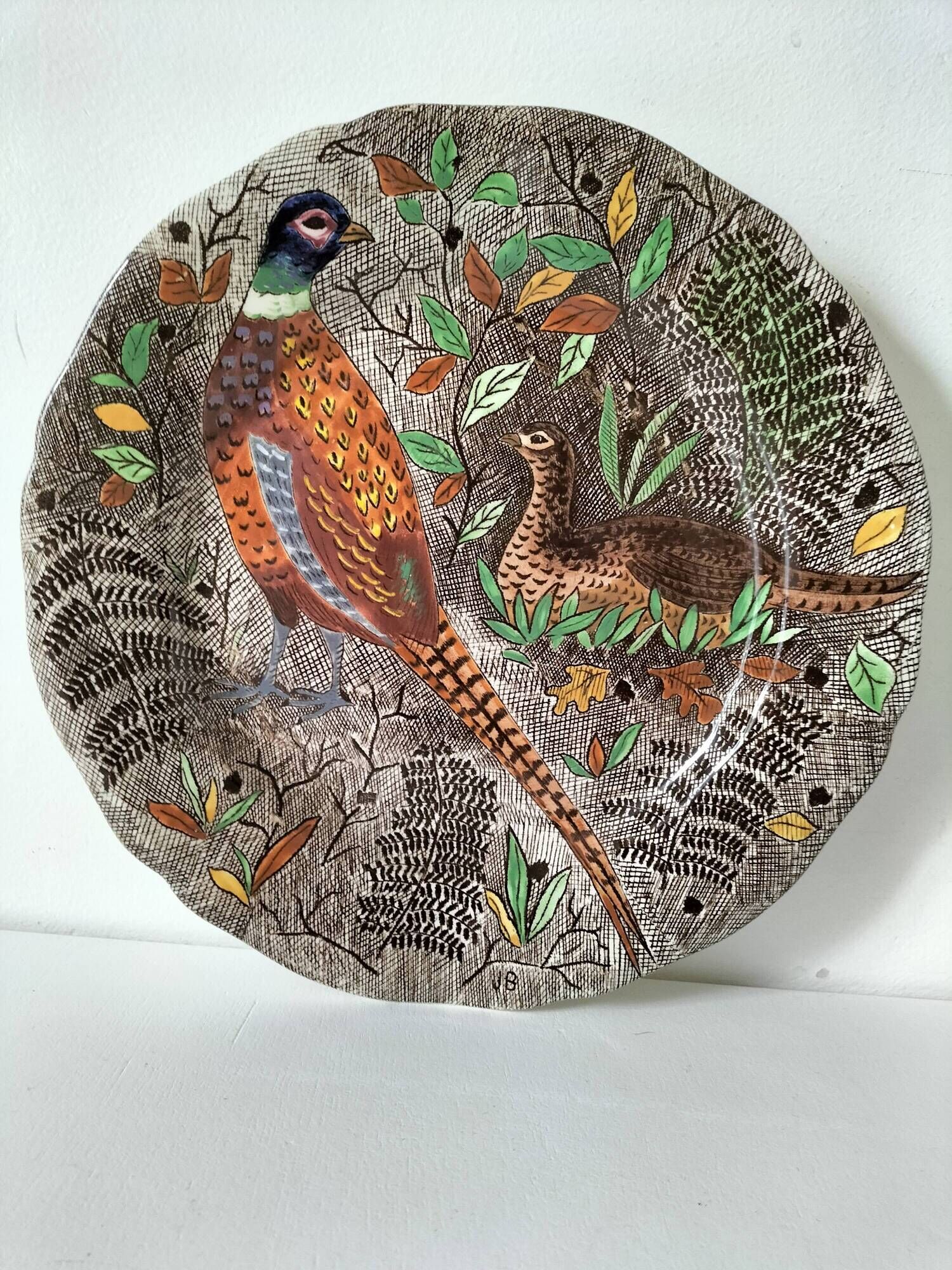 Gien Rambouillet Plate - Jean Bertholle – Hand-painted
