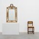 Louis XVI style gilt mirror with laurel wreath crest, Belgium, 20th century