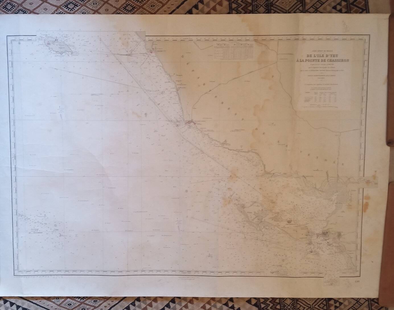 Navy chart no. 150 “from ile d’yeu to pointe de chassiron”