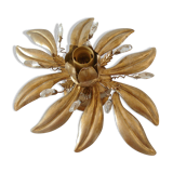 Lustre style vintage dore a pampilles
