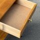 60s wooden and gold metal bedside table