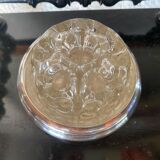 Gallia Art Deco glass and silver metal flower stand