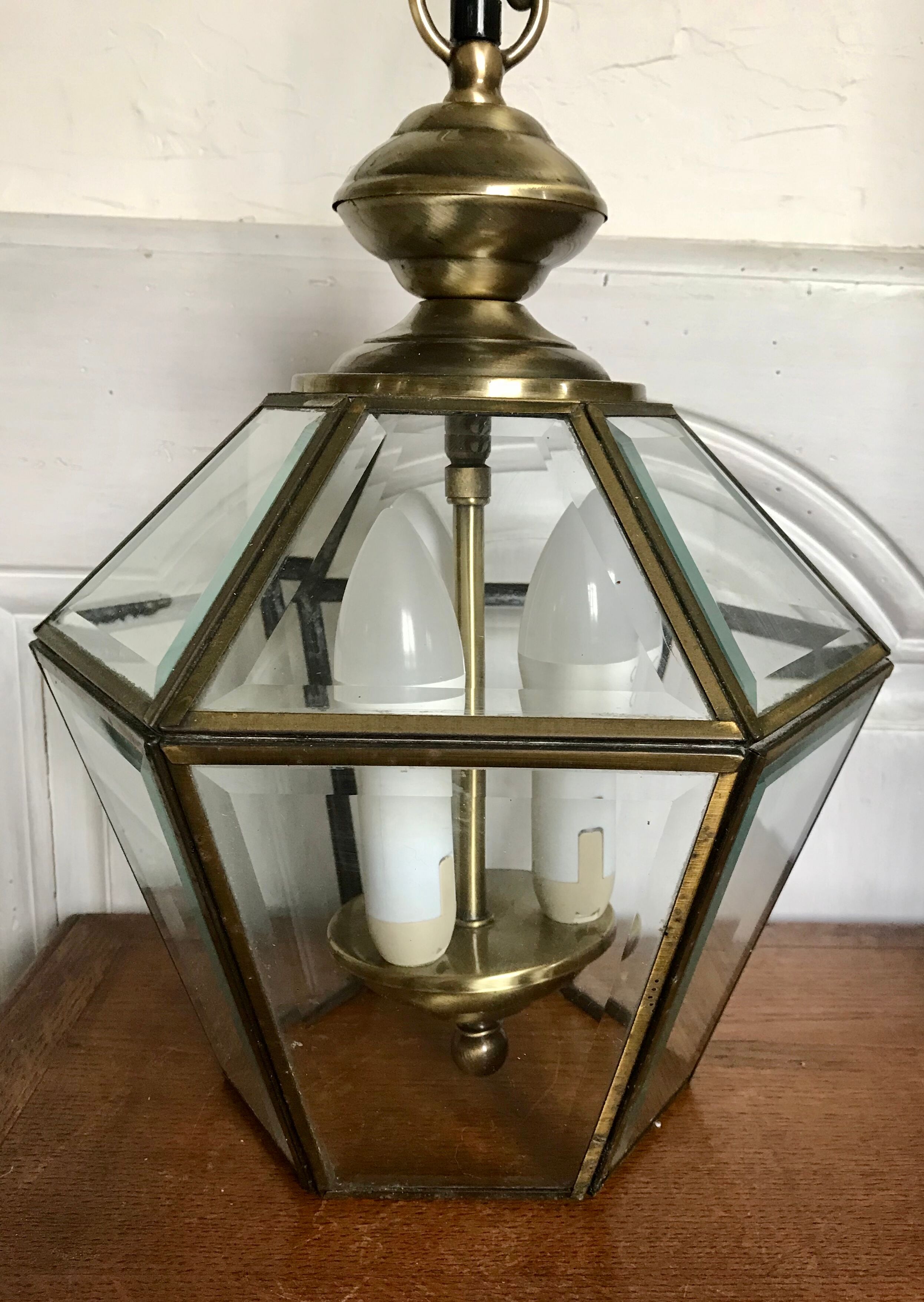 Vintage brass vestibule lantern