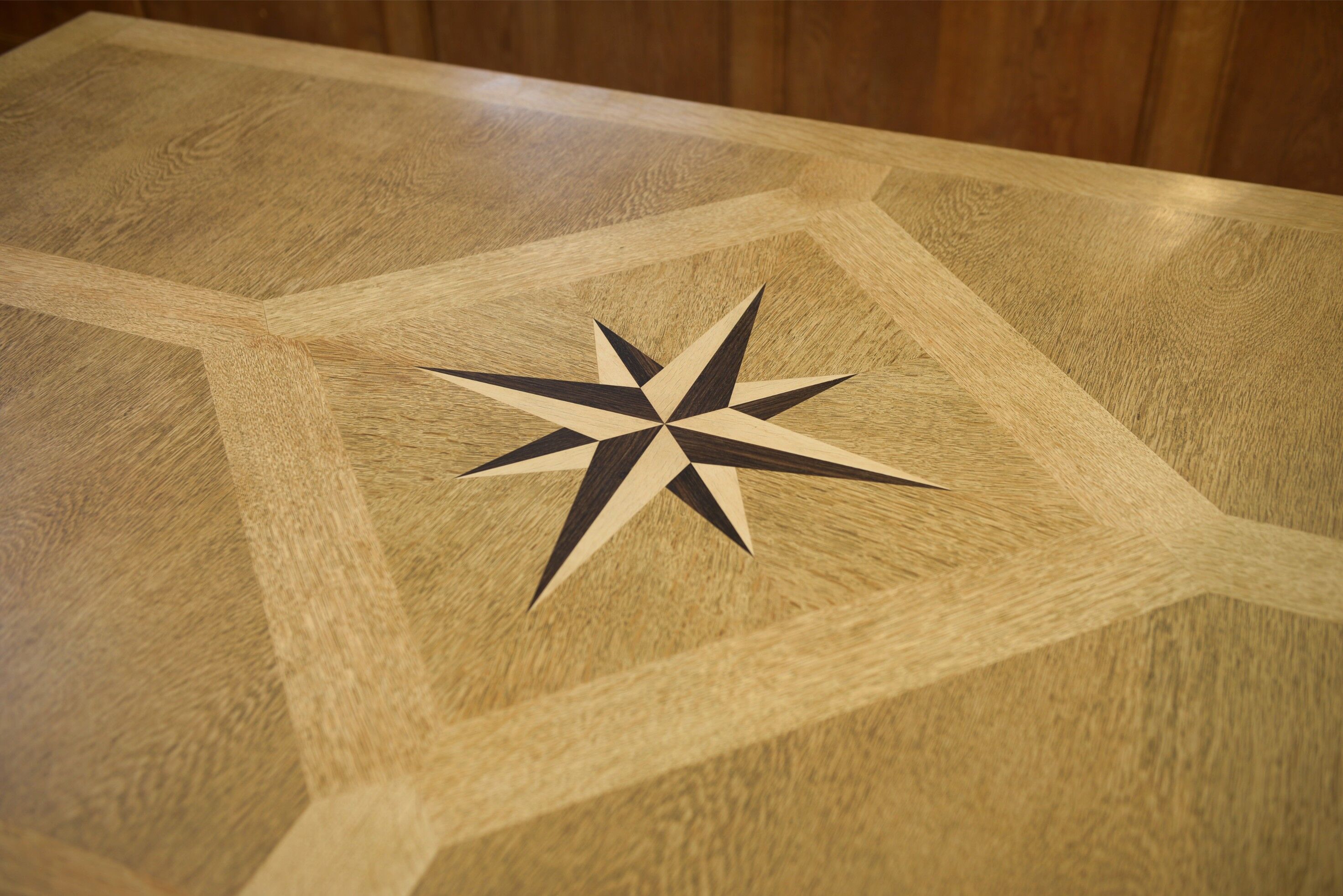 Large sculptural oak table from the 1950s.