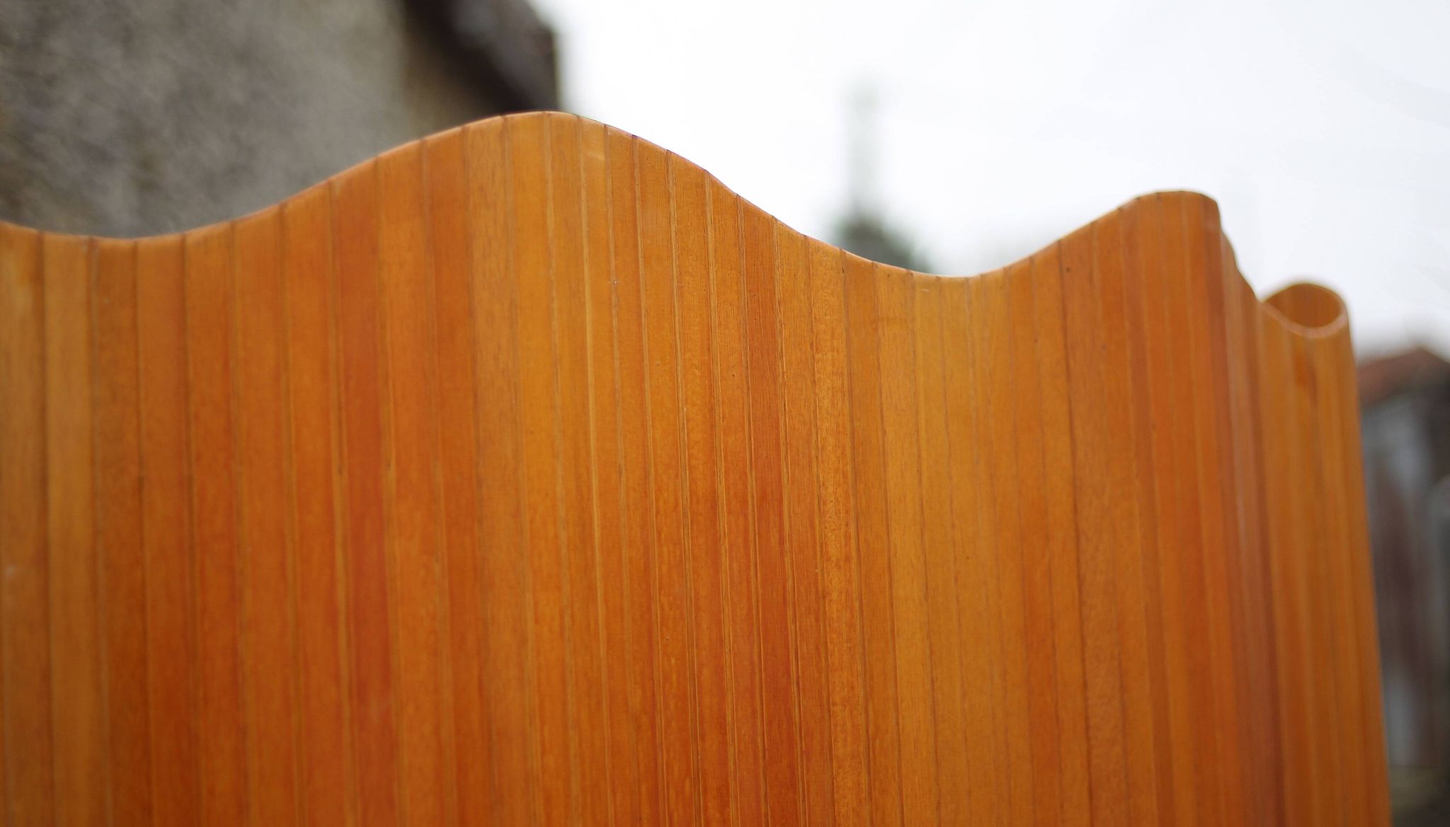 Vintage screen, large wooden screen Manufrance, wooden partition, screen, interior decoration