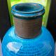 High vase turquoise bottle of Nils Khaler. Denmark 1965