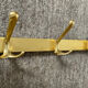 Vintage coat rack in gilded aluminum