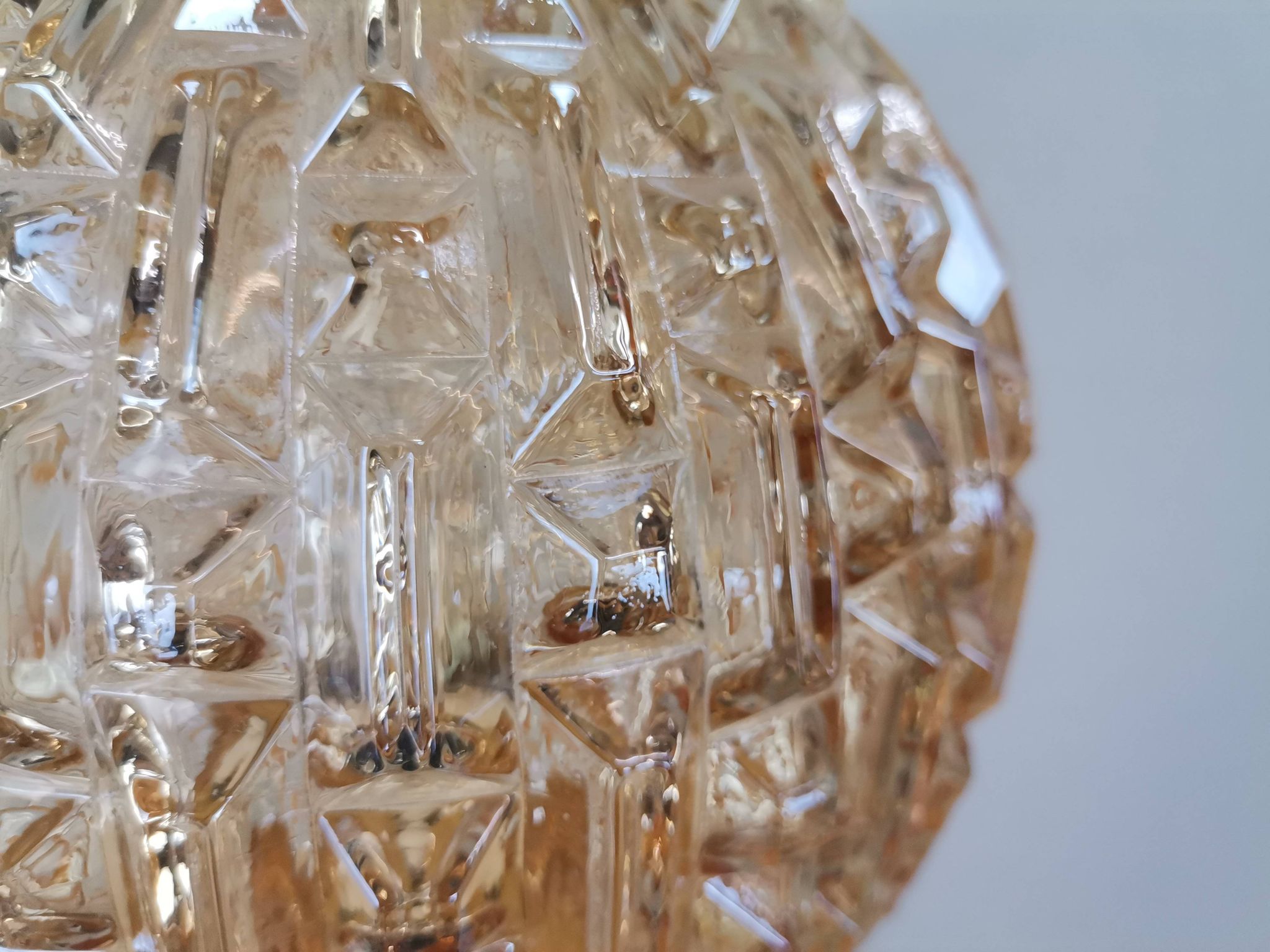 Large wooden table lamp with Glass lampshade