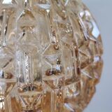 Large wooden table lamp with Glass lampshade