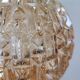Large wooden table lamp with Glass lampshade