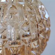 Large wooden table lamp with Glass lampshade