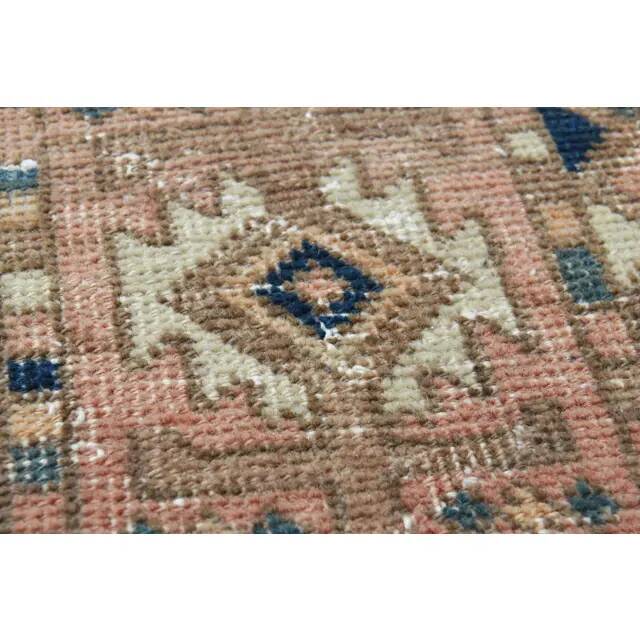 1970s Vintage Persian Handmade Wool Cotton Red Runner Rug 88x329