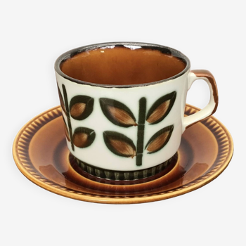 Tasse et sous-tasse Boch Rambouillet 1966