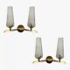 Pair of double gilded wall lights