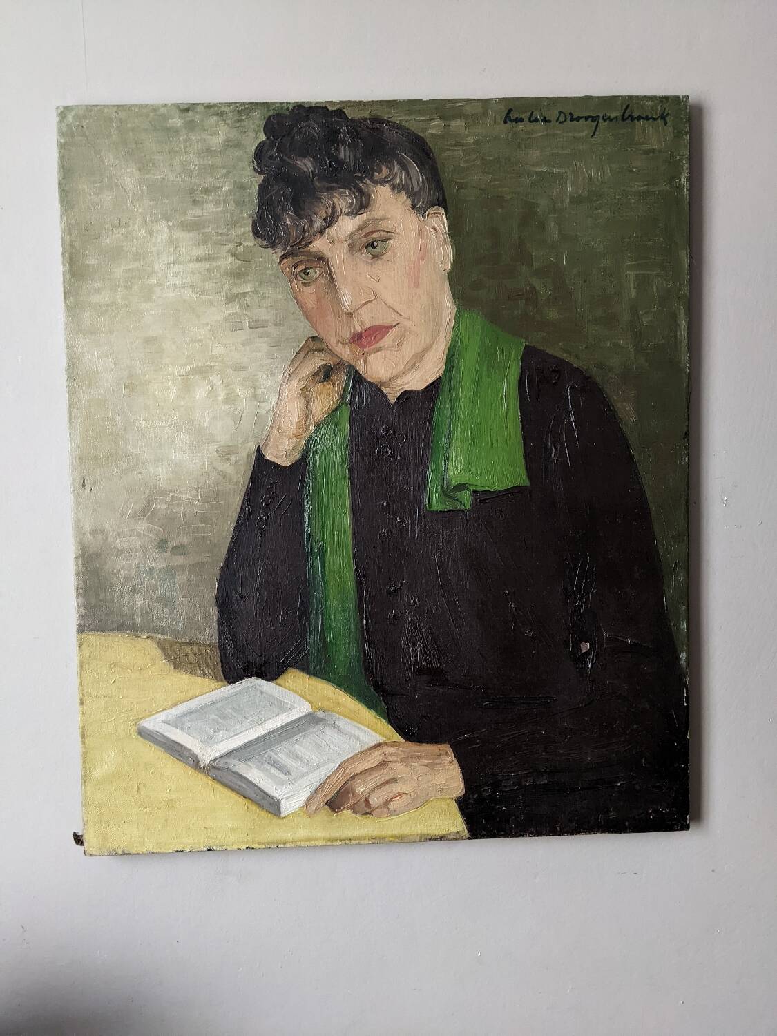 Oil on canvas old portrait alternative decoration countryside