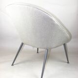 Fauteuil beige Shell des années 70