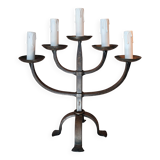 Candélabres à 5 lumières brutaliste 1950/1960.
