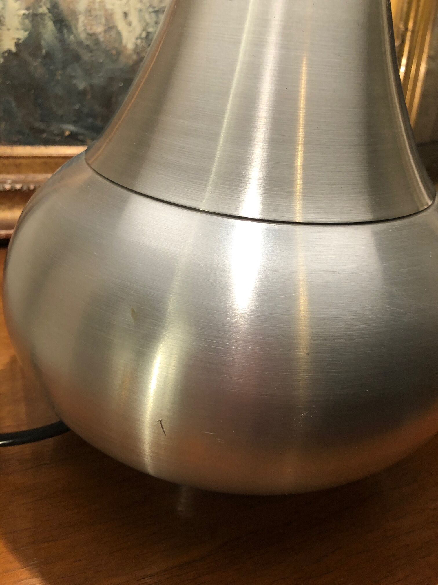 Brushed aluminum lamp 1970