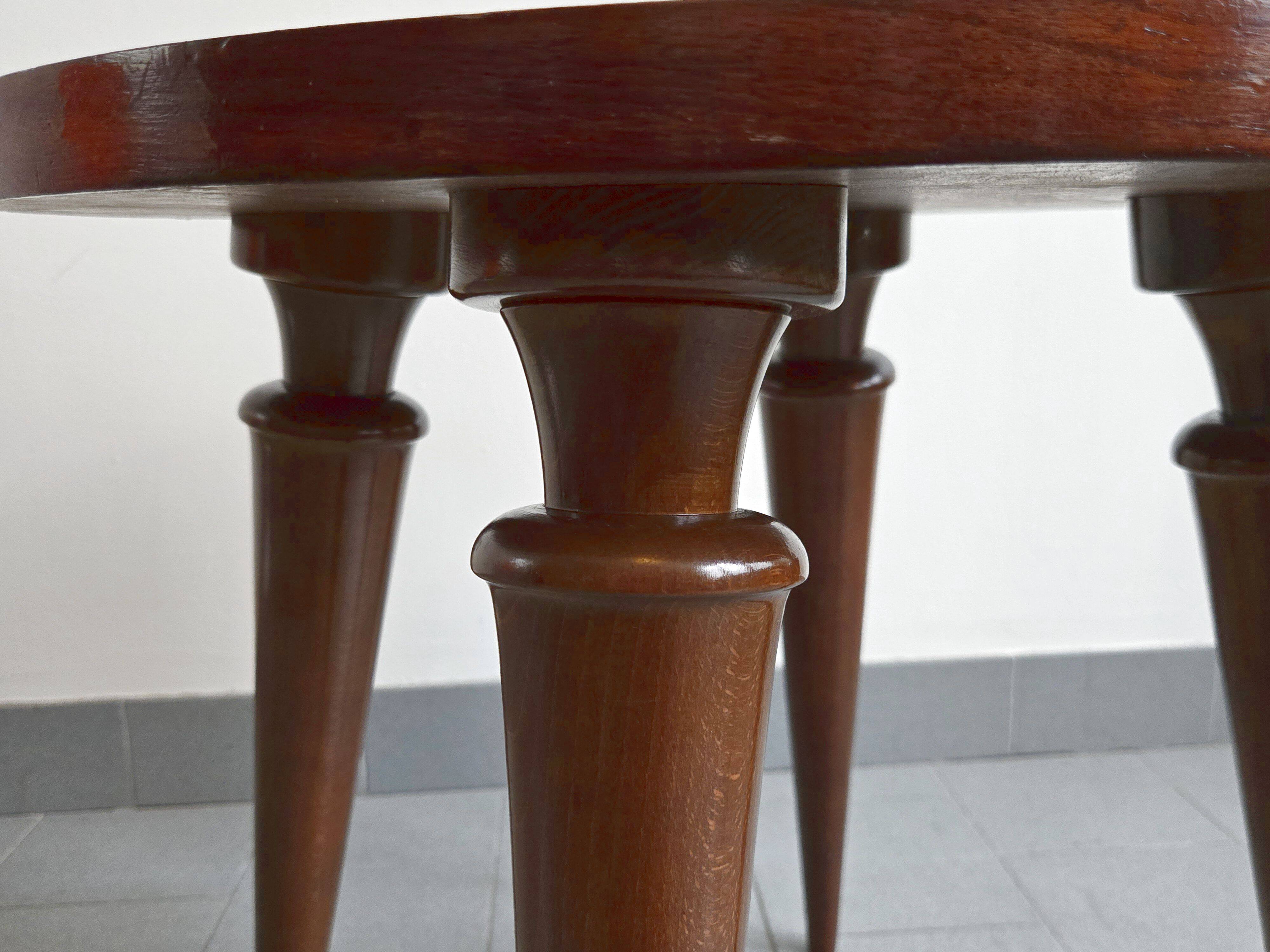 Vintage 1940s pedestal side table