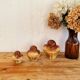 Set of three ceramic pots with a brioche effect, nesting, by Ste AGC from the 1970s.