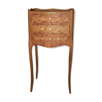 Table de chevet en marqueterie