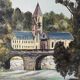 Tableau peinture huile sur toile monument