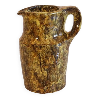 Pichet ou vase en terre vernissée 1950