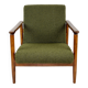 GFM-142 chair in olive boucle, attributed to Edmund Homa, 1970s